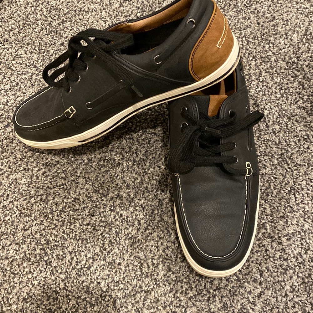 Sonoma boat shoe Men’s size 8 Sperry-like black, tan ortholite comfortable
